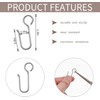Jetec 180 Pcs Metal Curtain Track Hooks S Shaped Small