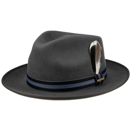 Stetson Adelaide Fedora Wool Hat Men's Summer Winter, charcoal