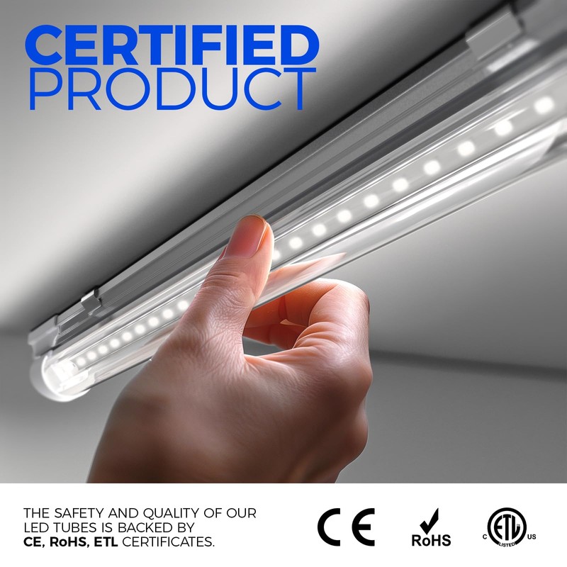 Barrina 6500K 1.5FT LED Shop Light, 3450LM, 25W, T8 Under
