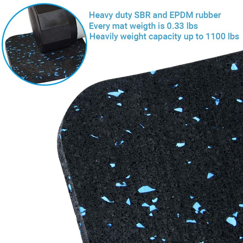 ANAOER Treadmill Mat, Exercise Equipment Mat with High Density Rubber
