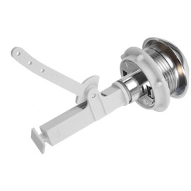 Housoutil 1pc Toilet Button Toilet Supplies Bottom Flush Toilet Push Button Toilet Top Flush Button Black Flush Button Toilet Tank Button The Switch Wire Single Flush Cistern Push Button Abs