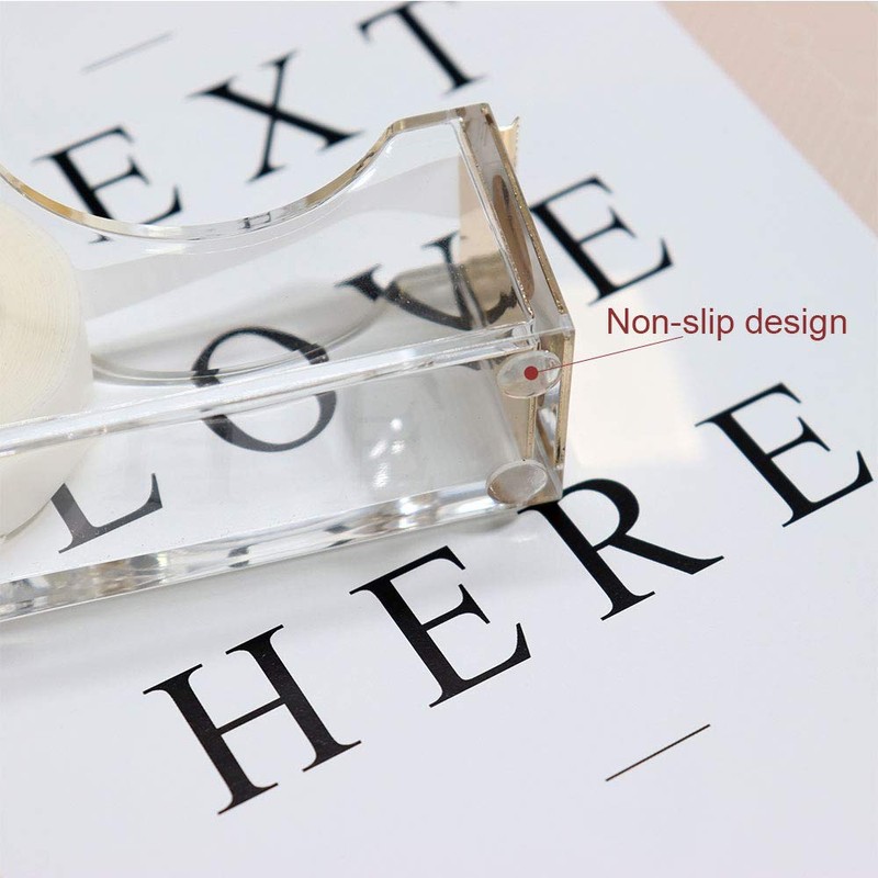 Multibey Clear Acrylic Gold 1 Inch Core Desktop Adhesive Tape