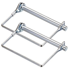 HYTEK Square Linchpin 1/4" x 2-3/4" (2 Pack) Carbon steel safety locking pin, wire lock cotter pin, locking retainer for Tractors Trailers Mowers, Constructional, Industrial & Agricultural equipment.