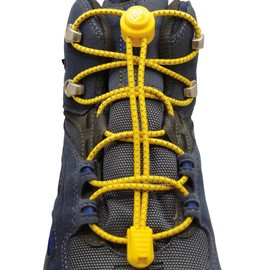 seerjik Reflective No-Tie Elastic Sports Shoelaces with One size For All Family Members (Yellow)