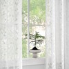 White Lace Sheer Curtain for Living Room Bedroom Leaf Buds