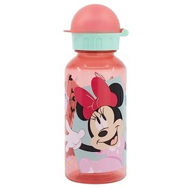 OM SUPPLIES Minnie Characters Childrens Reusable Drinking Bottle 370ml - Holiday, Back to School Lunch Kids BPA free Plastic (Minnie)