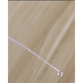 KONMAY 0.8mm Flat Elastic String Bracelet Making Kit-Includes 1 Roll Clear Stretchy Beading Cord, Clear Bracelet Glue for Elastic Knot Fixing Drip, Beading Needles