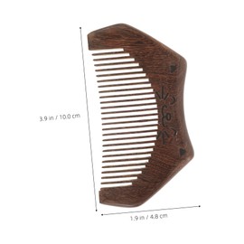 Baluue Ergonomic Wooden Hair Comb for Women Fine Tooth Scalp Massager Anti-static Natural Black Sandalwood Compact Design for Healthy Hair Care and Gentle Styling