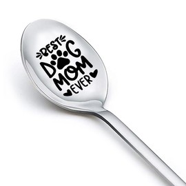 Dog Mom Gifts Spoon for Women Gifts for Dog Lovers Dog Owners Xmas Gifts for Dog Mom Mother Gifts for Women Birthday Gifts for Dog Lovers Best Friends Family - Best Dog Mom Ever Spoons