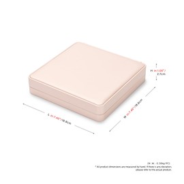 Papten Jewellery Box Jewellery Storage Jewellery Organiser Jewellery Display Jewellery Gift Box for Ring Earrings Necklaces (Pink)