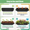 Riare 4 Pack 30 Inch Black Fabric Window Box Liners-