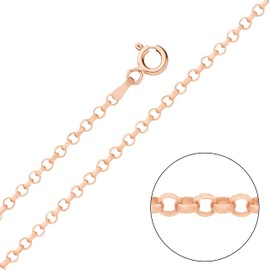 Old English Jewellers 9ct Rose Gold on Silver Belcher Chain Necklace 2.5mm - 16" 18" 20" 22" 24" 26" 30" (22)