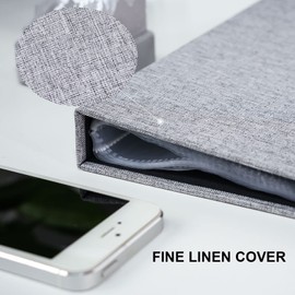 Vienrose Small Photo Album 5x7 Photos, 2 Pack Linen Cover Mini Photo Book, 26-Page Holds 52 Pictures, Artwork or Postcards Storage Grey
