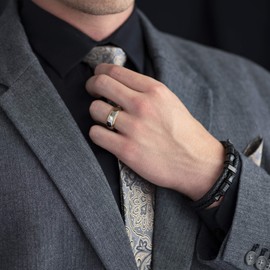 100S JEWELRY Tungsten Rings For Men Women Wedding Band Polished Facet Cut Gold Step Edge Sizes 6-16 (tungsten, 9)