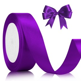 Christmas Purple Ribbon for Gift Wrapping 1 Inch 25 Yards Flower Ribbon Purple Satin Ribbon for Gift Wrapping Gift Wrap Ribbon Bouquet Ribbon Dark Purple Ribbon Flower Bouquet Wedding Ribbon