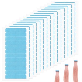 Moonlight Miles 180pcs Hair Extension Tape,Double Sided Hair Tape for Human Hair Extensions/Wig Tabs/Beauty Tools,12pcs Each Per,0.3 * 1.5inch (Blue)