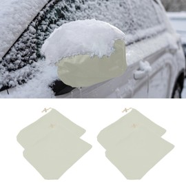 QZTYTY 4PCS Car Side Mirror Covers, Winter Car Accessories, Auto Rearview Protection Cover, Universal Waterproof Snow Mirror Cover Car Exterior Accessories Compatible with Cars Trucks (Beige, 4PCS)