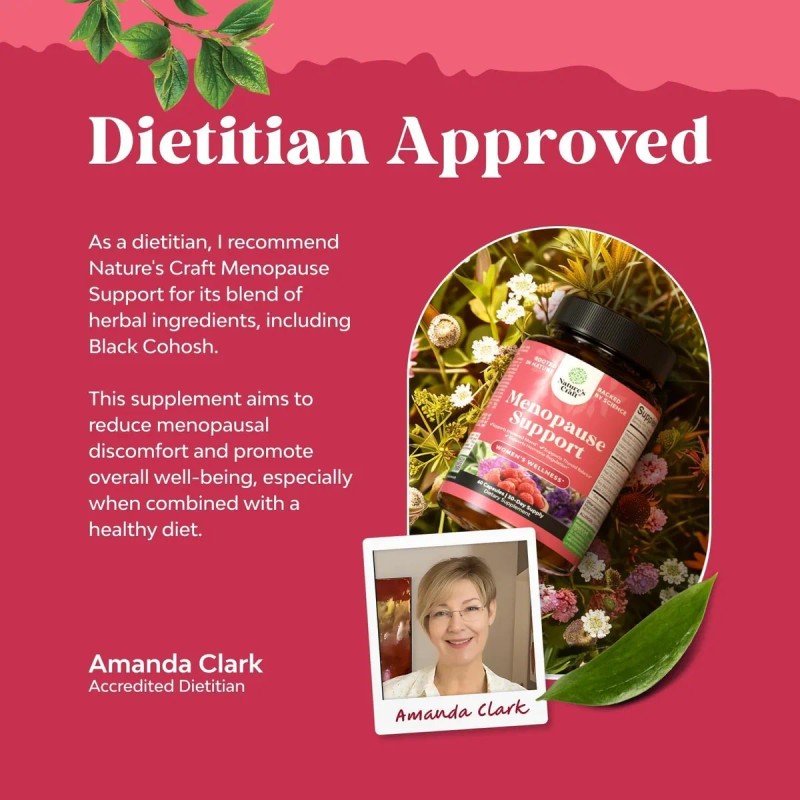 Natures Craft Suplemento Herbal Para Menopausia 60 Cápsulas