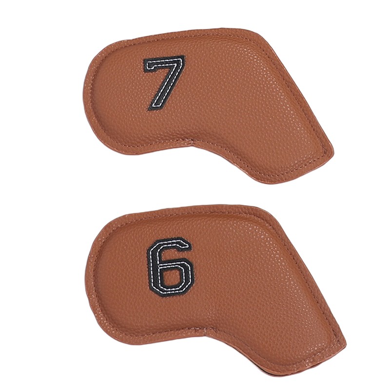10PCS Golf Head Protective Covers Waterproof PU Material Golf Putter