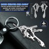 Herda Keychain Multi-tool,17 in 1 Stainless Steel Pocket Utility Gadget,Key