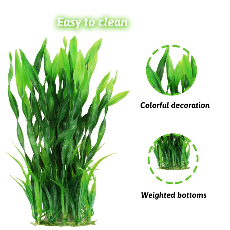 QUOZUO Piante per Acquario da Decorazione, Piante Artificiali per Acquario,