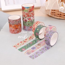 Naimo 24 Rolls Printed Washi Tape Set Masking Tape Stickers Decorative Tape for Scrapbook Bullet Journals Planners Gift Wrapping Art DIY Crafts