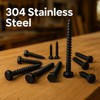 1/4 x 4 Black Lag Bolts, 10 PCs Dacromet-Coated 304