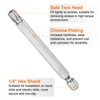 sourcing map T35 Security Torx Bit 1/4" Hex Shank 3"