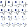 9KM DWLIFE 100pcs Black Chin Hooks Worm Soft Bait Hooks
