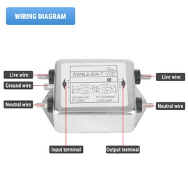 Power Filter - 115V/250V 20A 50/60Hz CW4L2-20A-T Power Line EMI Filter Terminal