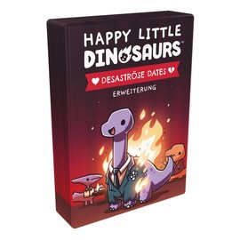 Unstable Games, Happy Little Dinosaurs - Disastrous Dates, Expansion, Party Game, Card Game, 2-4 Players, From 8+ Years, 30-60 Minutes, German, Multicoloured, Colourful