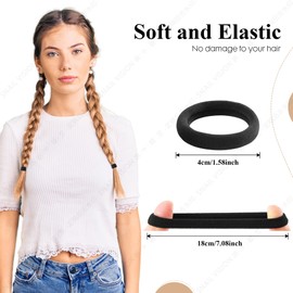 100 Rubber Bands No Damage, Pain-Free Hair Ties for Women and Girls, Seamless Thick Elastic Hair Ties