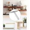 QWORK® Pack of 8 Invisible Shelf Brackets - 75 mm