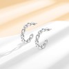 Lydreewam Hoop Earrings 925 Silver Twisted Hypoallergenic Hoop Earrings for