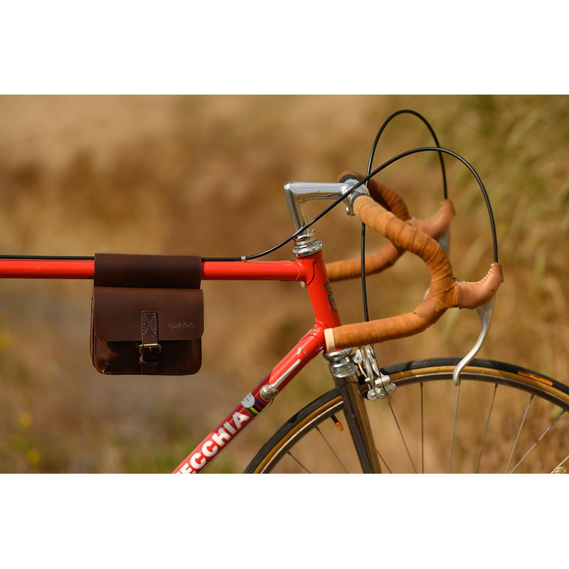 Gusti Frame Bag Leather - Arie den H. Pannier Rack