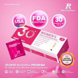 RevitaPlus BeautyPack WOMEN'S DAILY SUPPLEMENT PACK | Calcium & Magnesium,Cranberry & Probiotic,Turmeric Curcumin,Multivitamin,Collagen,Krill Oil | Immune,Relaxation,Heart, Stress Support 30 Days:_2 boxes 60days