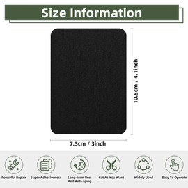 Zesion 12PCS Fabric Iron on Patches 100% Cotton Repair Patch for Clothes Pants Mending and Decorating (Black)