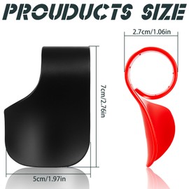 BBTO 2 Pcs Motorcycle Cruise Assist Cruise Control Grip American Flag Decal Black/Red Wrist Hand Grips Handlebar for Scooters, Electric Bike(Black,Red)