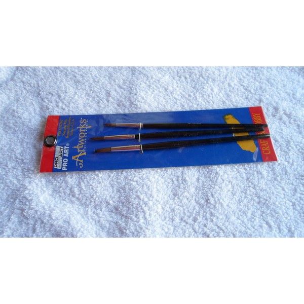 PROART 3 PIECE SABLE MIX ROUND BRUSH SET ~ SIZES