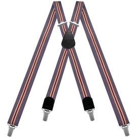 Decalen Men's Braces Heavy Duty Adjustable with Strong Clips 25mm Wide Ideal for Work, Casual, Formal Occasions, One Size, X Shape, Grey (grey 2)