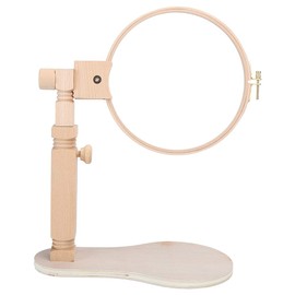 Jazar Aro de Bordado de, Soporte de Bordado con rotación de 360 ​​Grados, luz de espaciado Ajustable y portátil Flexible para Abanico Circular, Clips de Bordado