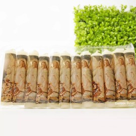 Unbranded 12 Mini Cirio Candle Guardian Angel Pascual 3" Repujado Embossed Angel Guardia