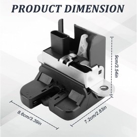 Rear Tailgate Lock Boot Trunk Lid Latch Actuator for Golf MK5 MK6, TOURAN, Passat B6 B7, Polo 6R, Seat Altea Leon - Replacement for 1T0827505H, 1T0827505F9B9, 5K0827505A