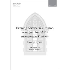 Evening Service in C minor, arranged for SATB (transposed to D minor): Vocal score