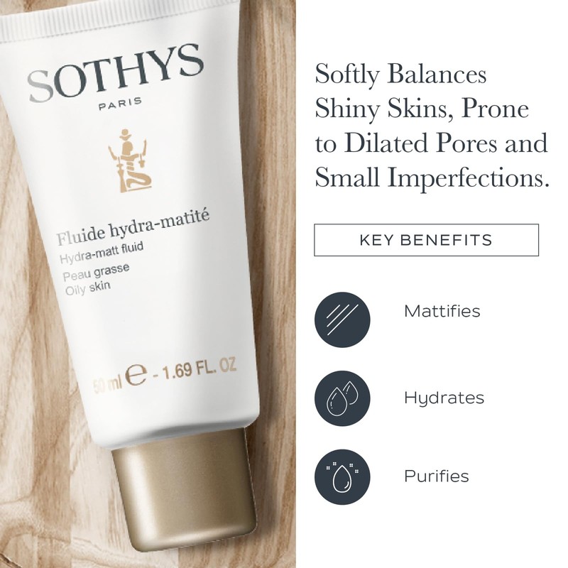 SOTHYS Hydra-Matt Fluid | Matte Face Moisturizer for Women |