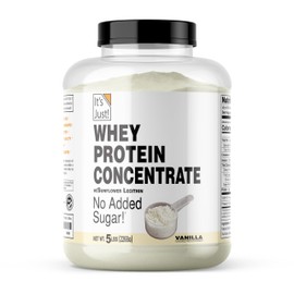 It's Just! - 100% Whey Protein Concentrate, Made in USA, Premium WPC-80, Natural Vanilla Flavor (5 Pound, Vanilla)
