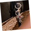 COLLBATH Sturdy Alloy Keychain Cross Keyring Heart Pendant Decorative Keychain