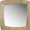Homeroots Natural Wooden Square Wall Mirror