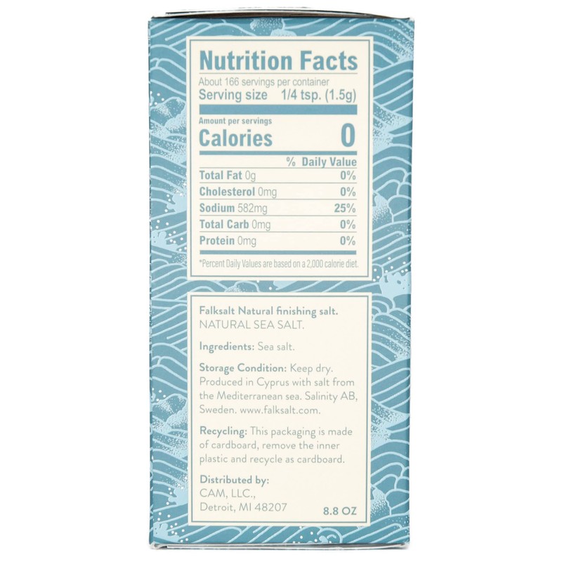 FALKSALT | Organic Sea Salt Flakes, 8.8oz Box - Gourmet