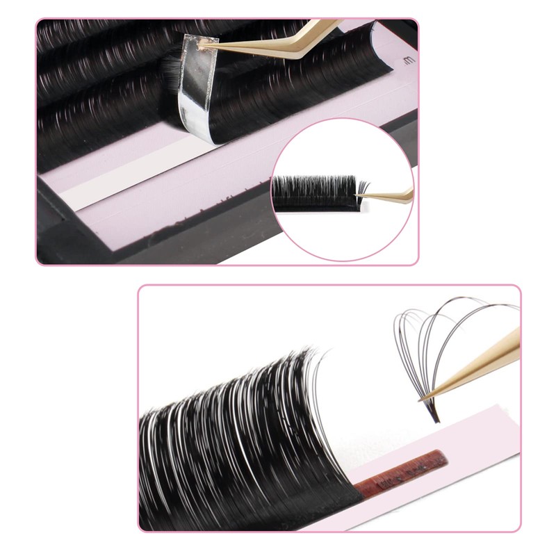 Oreola Volume Eyelashes, D Curl, 0.07 mm Thick, 12 mm